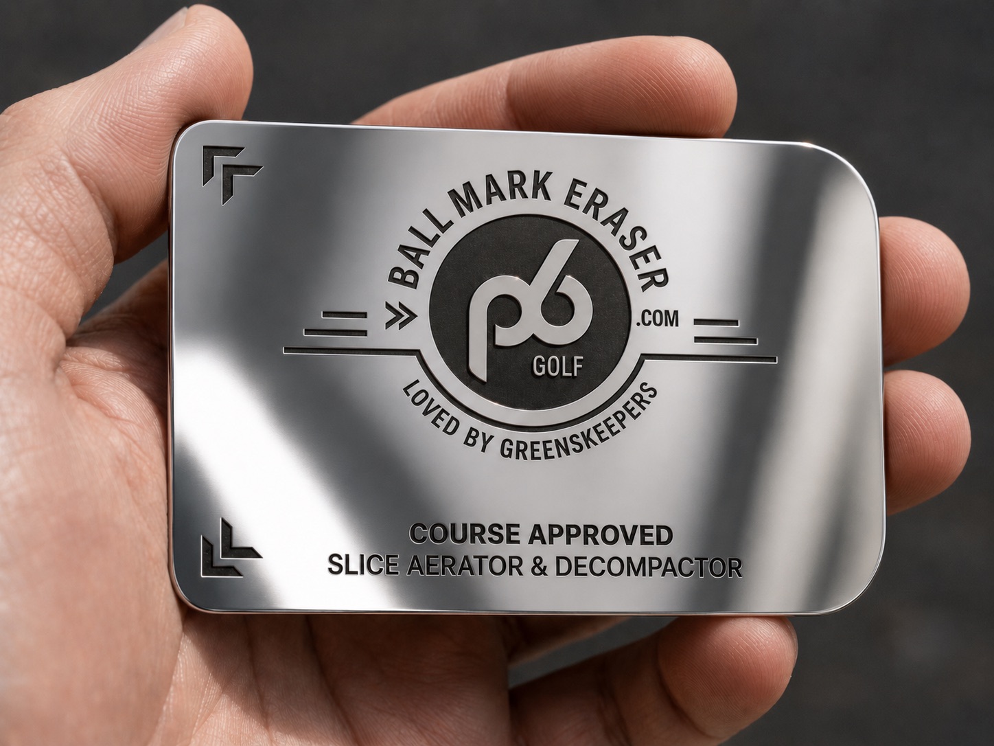 Ball Mark Eraser held in hand